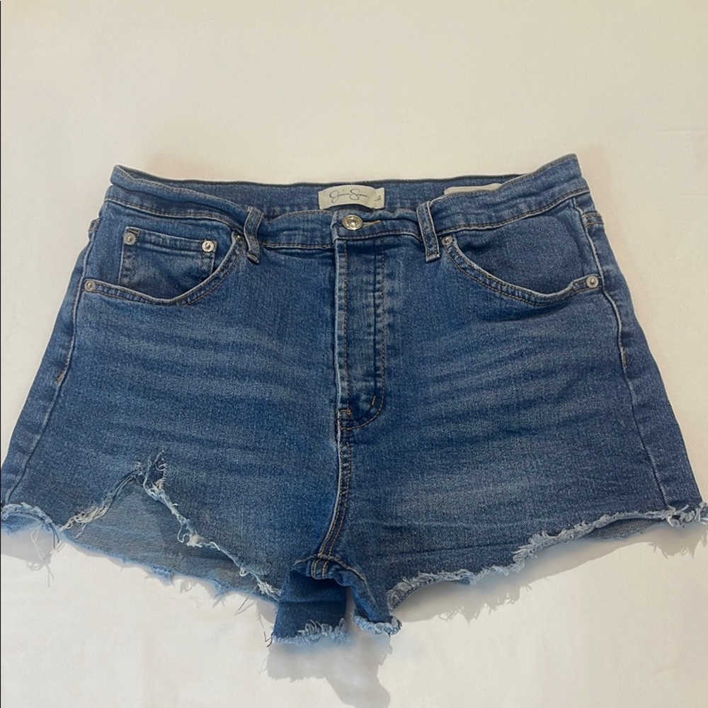 JESSICA SIMPSON SIZE 31 HIGH WAIST Denim Blue Women's Shorts